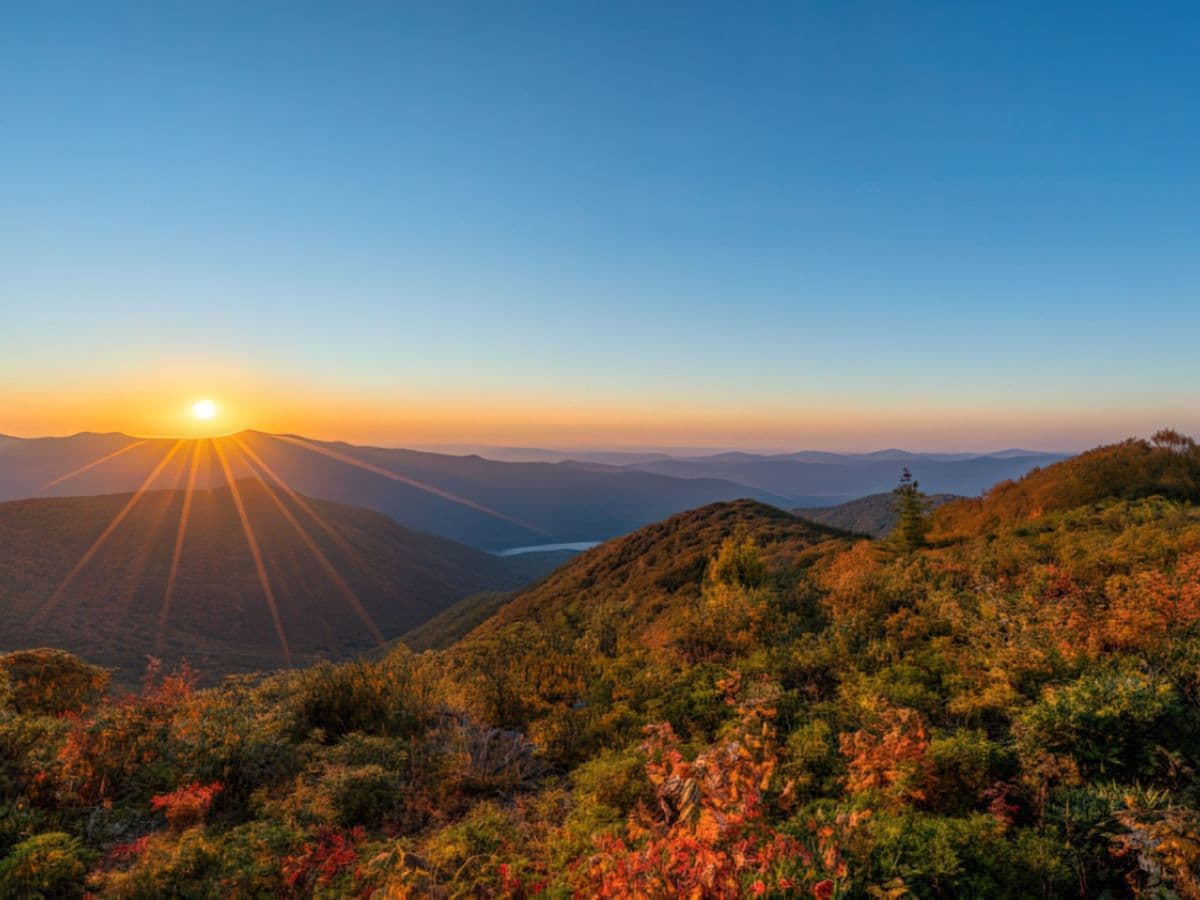 Morning fog in the Blue Ridge Mountains
